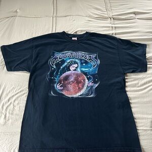 Moody Blues Vintage Black Short Sleeve Tee with Mystical Graphic